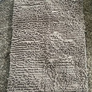 Grey bath rug